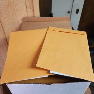 Manila type envelope,  9.5x12 gummed new